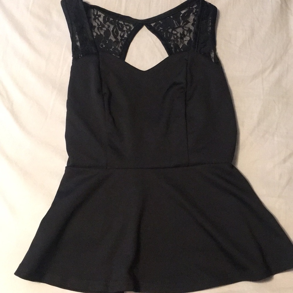 Black Peplum Shirt!